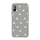 For iPhone XS / X Multiple Love-hearts Pattern Colorful Frosted TPU Phone Protective Case(Gray) - 1
