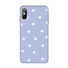For iPhone XS Max Multiple Love-hearts Pattern Colorful Frosted TPU Phone Protective Case(Light Purple) - 1