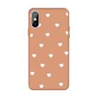 For iPhone XS Max Multiple Love-hearts Pattern Colorful Frosted TPU Phone Protective Case(Coral Orange) - 1