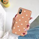 For iPhone XS Max Multiple Love-hearts Pattern Colorful Frosted TPU Phone Protective Case(Coral Orange) - 5