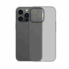For iPhone 13 mini Frosted Shockproof Phone Case (Transparent Black) - 1