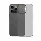 Frosted Shockproof Phone Case For iPhone 13 Pro Max(Transparent Black) - 1