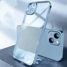Plating Frosted Shockproof Phone Case For iPhone 13(Blue) - 1