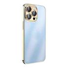 For iPhone 13 Plating Frosted Hardware Shockproof Phone Case(Gold) - 1