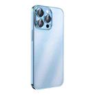 For iPhone 13 Pro Plating Frosted Hardware Shockproof Phone Case (Blue) - 1