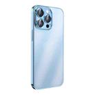 For iPhone 12 Pro Plating Frosted Hardware Shockproof Phone Case(Blue) - 1