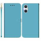 For OPPO A96 5G / Reno7 Z 5G Imitated Mirror Surface Leather Phone Case(Blue) - 1