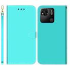 For Xiaomi Redmi 10A Imitated Mirror Surface Leather Phone Case(Mint Green) - 1