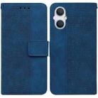 For OPPO A96 5G / Reno7 Z 5G Geometric Embossed Leather Phone Case(Blue) - 1