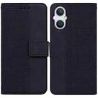 For OPPO A96 5G / Reno7 Z 5G Geometric Embossed Leather Phone Case(Black) - 1