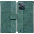 For OPPO Realme C31 Geometric Embossed Leather Phone Case(Green) - 1