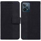 For OPPO Realme C31 Geometric Embossed Leather Phone Case(Black) - 1