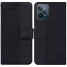 For OPPO Realme C31 Geometric Embossed Leather Phone Case(Black) - 1