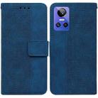 For OPPO Realme GT Neo3 Geometric Embossed Leather Phone Case(Blue) - 1