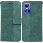 For OPPO Realme GT Neo3 Geometric Embossed Leather Phone Case(Green) - 1
