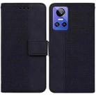 For OPPO Realme GT Neo3 Geometric Embossed Leather Phone Case(Black) - 1