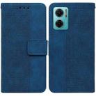For Xiaomi Redmi Note 11E / Redmi 10 5G Geometric Embossed Leather Phone Case(Blue) - 1