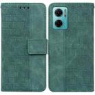For Xiaomi Redmi Note 11E / Redmi 10 5G Geometric Embossed Leather Phone Case(Green) - 1