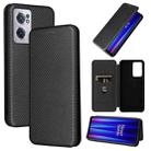 For OnePlus Nord CE 2 5G Carbon Fiber Texture Horizontal Flip Leather Phone Case(Black) - 1