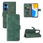 For Honor X7 Skin Feel Magnetic Buckle Calf Texture PU Phone Case(Green) - 1