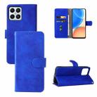 For Honor X8 Skin Feel Magnetic Buckle Calf Texture PU Phone Case(Blue) - 1