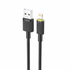 hoco U109 2.4A USB to 8 Pin Fast Charging Data Cable, Cable Length:1.2m(Black) - 1
