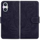 For OPPO A96 5G / Reno7 Z 5G Tiger Embossing Pattern Leather Phone Case(Black) - 1