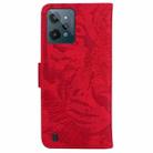 For OPPO Realme C31 Tiger Embossing Pattern Leather Phone Case(Red) - 3