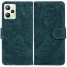 For OPPO Realme C35 Tiger Embossing Pattern Leather Phone Case(Green) - 1