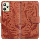 For OPPO Realme C35 Tiger Embossing Pattern Leather Phone Case(Brown) - 1