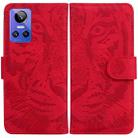 For OPPO Realme GT Neo3 Tiger Embossing Pattern Leather Phone Case(Red) - 1