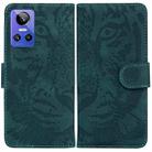 For OPPO Realme GT Neo3 Tiger Embossing Pattern Leather Phone Case(Green) - 1