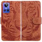 For OPPO Realme GT Neo3 Tiger Embossing Pattern Leather Phone Case(Brown) - 1