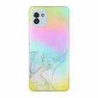 For Samsung Galaxy A03 Laser Marble Pattern Clear TPU Phone Case(Grey) - 1