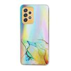 For Samsung Galaxy A23 5G Laser Marble Pattern Clear TPU Phone Case(Yellow) - 1