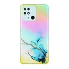 For Xiaomi Redmi 10C Laser Marble Pattern Clear TPU Phone Case(Blue) - 1