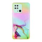 For Xiaomi Redmi 10C Laser Marble Pattern Clear TPU Phone Case(Green) - 1