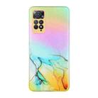 For Xiaomi Redmi Note 11 Pro Foreign Version Laser Marble Pattern Clear TPU Phone Case(Yellow) - 1