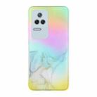 For Xiaomi Redmi K50 Pro Laser Marble Pattern Clear TPU Phone Case(Grey) - 1