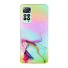 For Xiaomi Redmi Note 11 Foreign Version Laser Marble Pattern Clear TPU Phone Case(Green) - 1