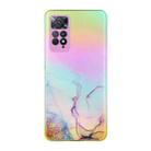 For Xiaomi Redmi Note 11 Foreign Version Laser Marble Pattern Clear TPU Phone Case(Pink) - 1