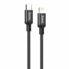 hoco X14 20W USB-C / Type-C to 8 Pin Double Speed PD Charging Data Cable, Cable Length:3m(Black) - 1