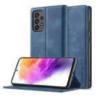For Samsung Galaxy A73 5G LC.IMEEKE Strong Magnetism Ultra-thin Matte Leather Case(Blue) - 1