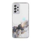 For Samsung Galaxy A73 5G Hollow Marble Pattern TPU Precise Hole Phone Case(Black) - 1