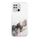 For Xiaomi Redmi 10C Hollow Marble Pattern TPU Precise Hole Phone Case(Black) - 1