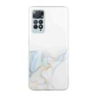 For Xiaomi Redmi Note 11 Foreign Version Hollow Marble Pattern TPU Precise Hole Phone Case(Grey) - 1