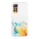 For Xiaomi Redmi Note 11 Pro Foreign Version Hollow Marble Pattern TPU Precise Hole Phone Case(Yellow) - 1
