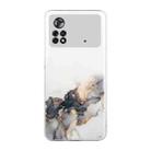 For Xiaomi Poco M4 Pro Hollow Marble Pattern TPU Precise Hole Phone Case(Black) - 1