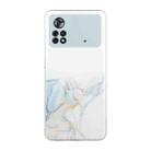 For Xiaomi Poco M4 Pro Hollow Marble Pattern TPU Precise Hole Phone Case(Grey) - 1