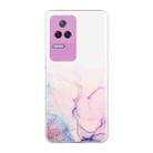 For Xiaomi Redmi K50 Pro Hollow Marble Pattern TPU Precise Hole Phone Case(Pink) - 1
